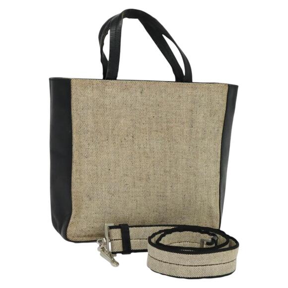 PRADA Hand Bag Canvas Beige - Picture 1 of 12